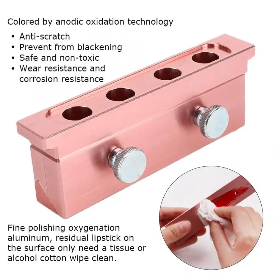 Трубка Помада сделай сам форма из алюминиевого сплава розового золота с двумя