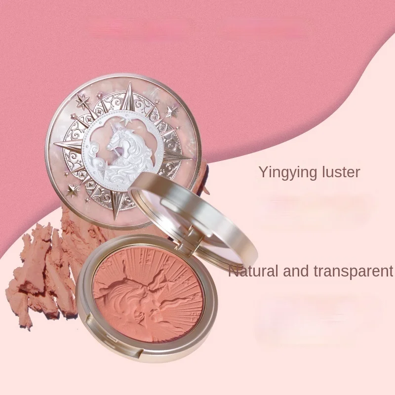 

GY Unicorn Embossed Blush Peach Rouge Delicate No Falling out Natural Nude Makeup