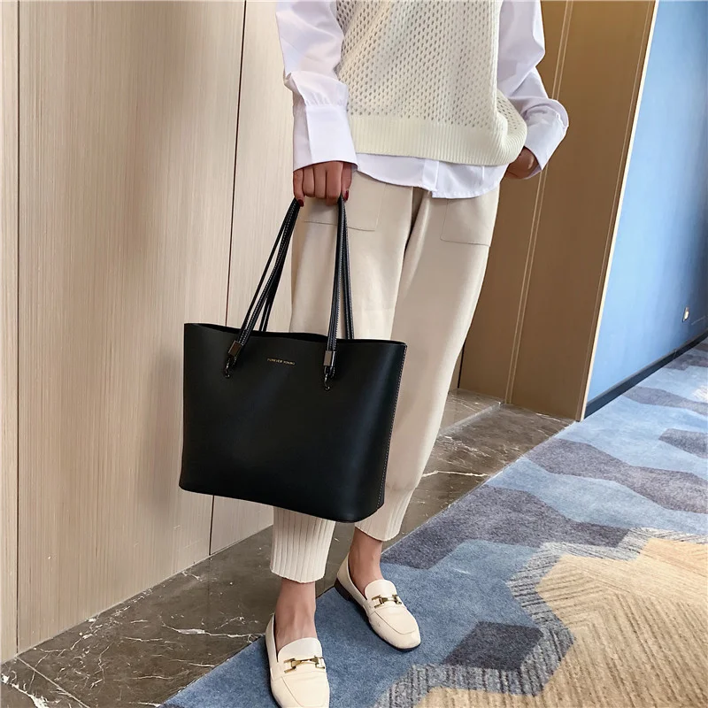 

Large Fashion Leather Tote Bag Shoulder Bag Women's Bags Quality Luxury Handbags Women Bags Designer Bags for Women 2020 Trend