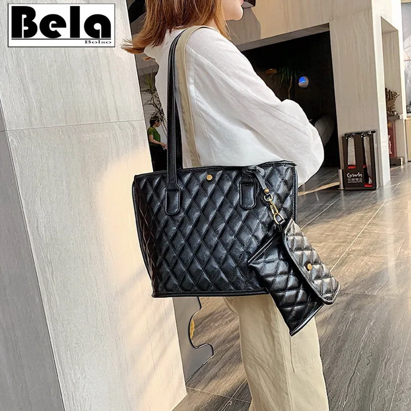 Сумка на плечо из вощеной кожи BelaBolso Женская сумочка большая Классическая