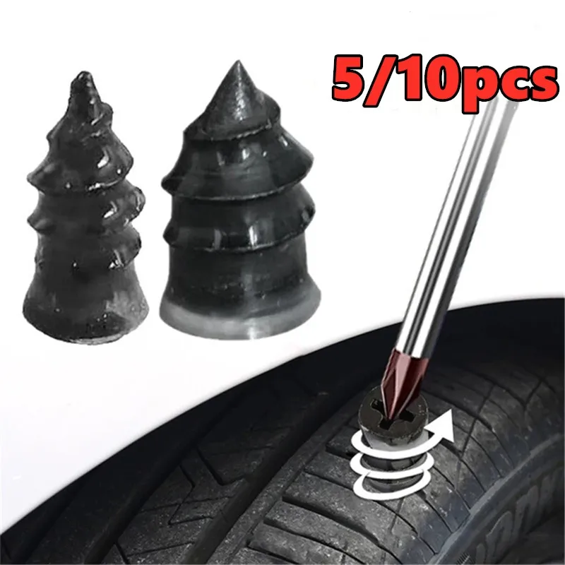 

Vacuum Tyre Repair Nail Kit for Motorcycle Car Scooter Rubber Tubeless Tire Repair Tool Set Glue Free Repair Tire Film Nail