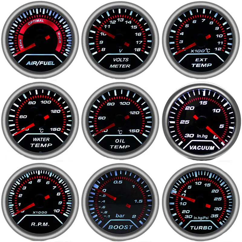 2 &quot52 мм Автомобильный манометр бар psi температура выхлопных газов воды масла