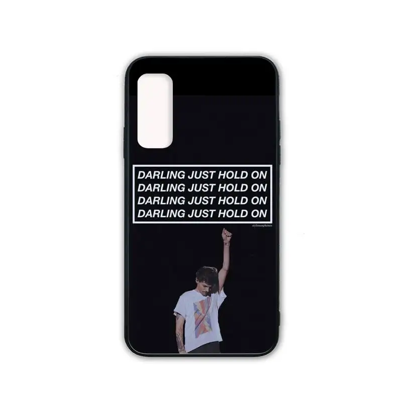

YJY One Direction Silicone black case coque for Samsung galaxy s6 s7 edge s8 s9 s10 s10 lite s20 ULTRA plus cover