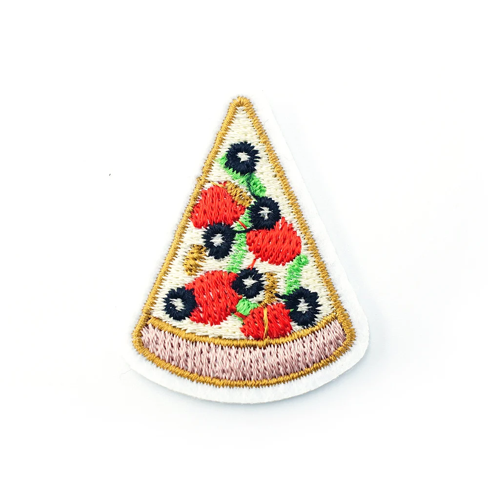 Pizza (Size:3.3X4.4cm) DIY Cloth Badges Mend Decorate Patches Jeans Bag Clothes Apparel Sewing Decoration Applique | Дом и сад