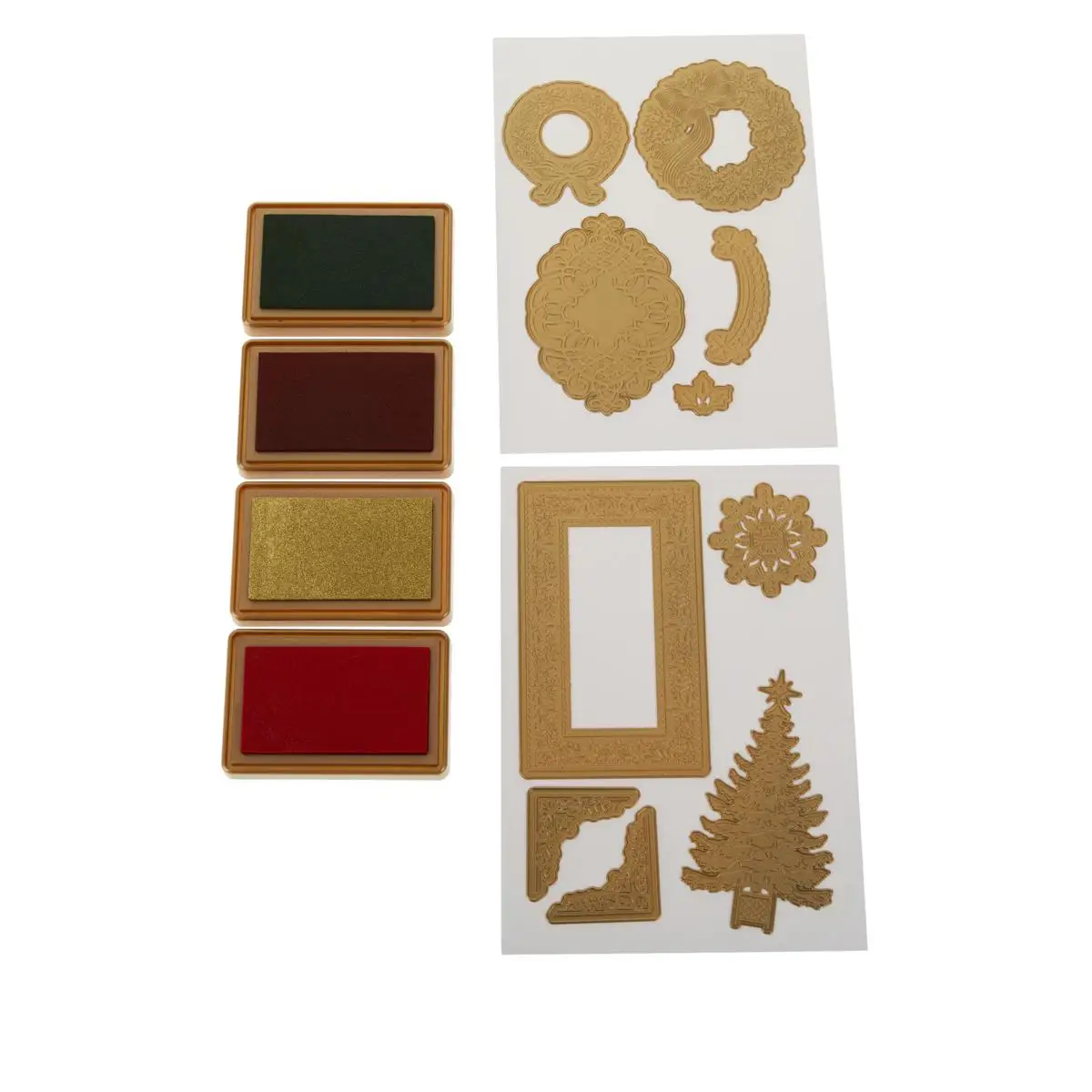 

Christmas Impression Dies with Ink Pads Metal Die Cutting Die Molds Scrapbooking Paper Making Cuts Crafts Big Dies DIY 2021