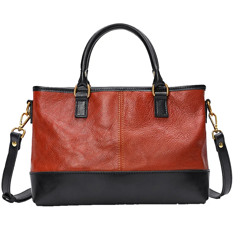 Настоящая коровья кожа женская сумка на одно плечо молнии натуральная OL Женский