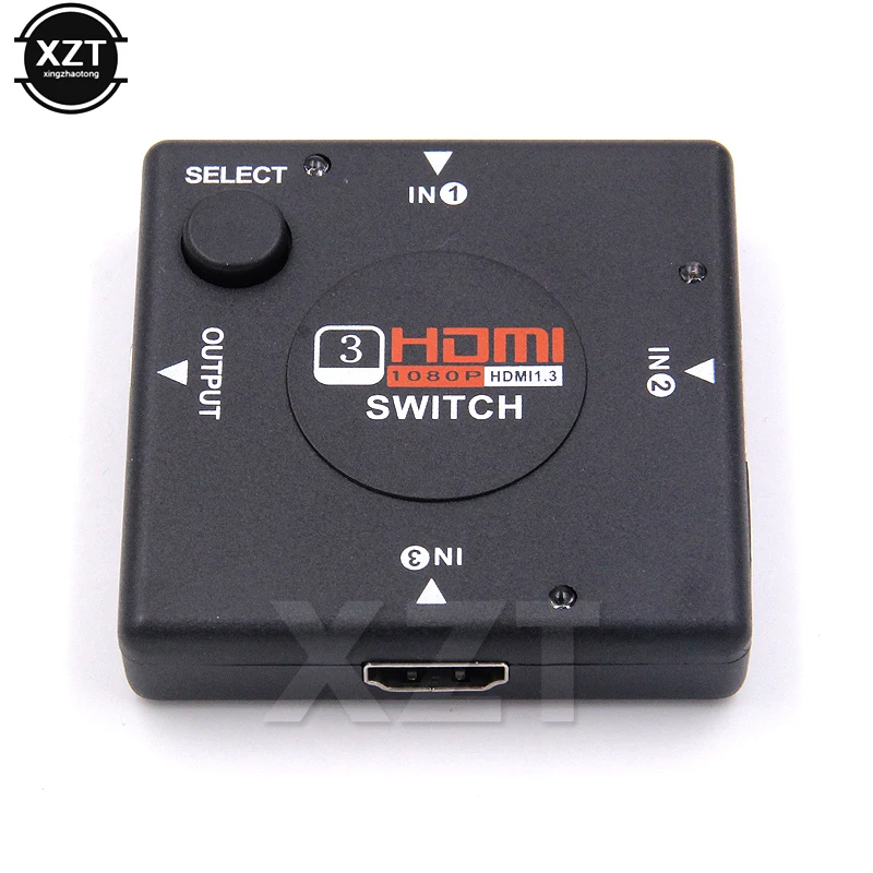 Мини 3 Порты и разъёмы совместимому с HDMI сплиттер адаптер Full HD1080P коммутатор