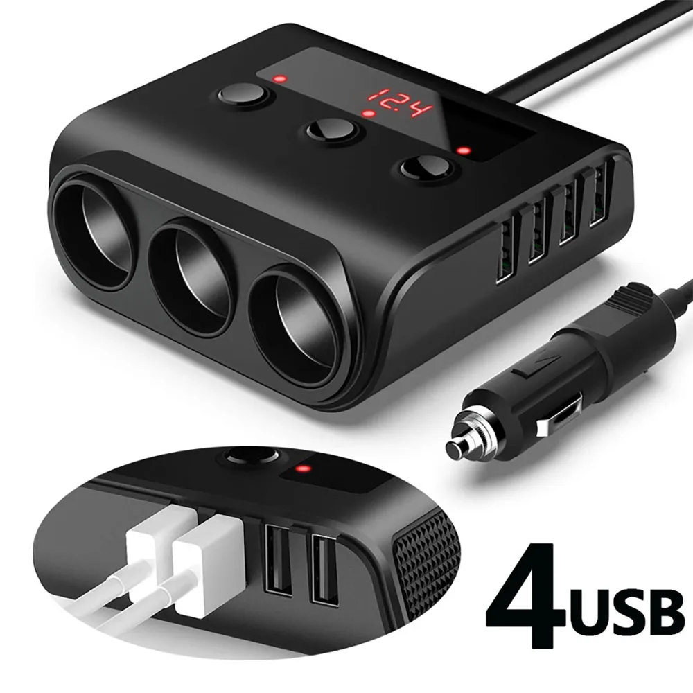 Адаптер прикуривателя QUICK CHARGE 3 0 120 Вт 12 В/24 В 3-гнездовой разветвитель постоянного
