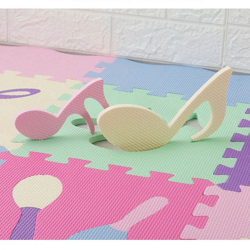 

25 Pcs Baby Play Mats Children Interlocking Foam Puzzle Activity Gym Mats Crawling Mat Floor Tiles 9 Musical Patterns