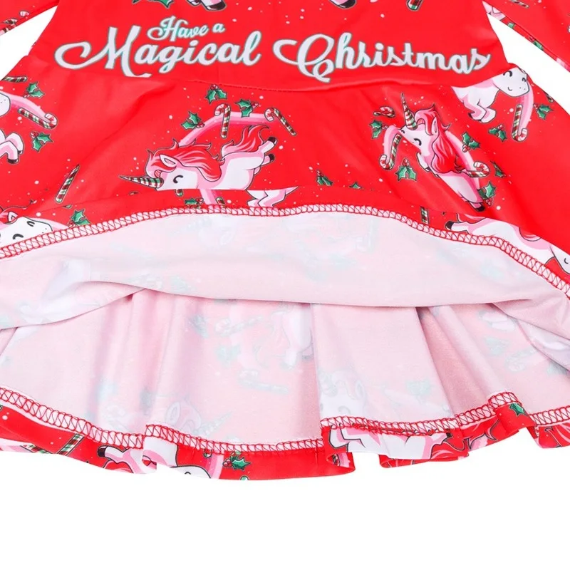 Платья для маленьких девочек рождественское платье клетчатый принт Санта-Клауса
