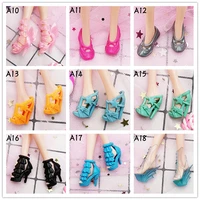 10 pair doll shoes fit for 30 cm bjd doll 16 high heels color sandals girl play house diy play house gifts toy doll accessories