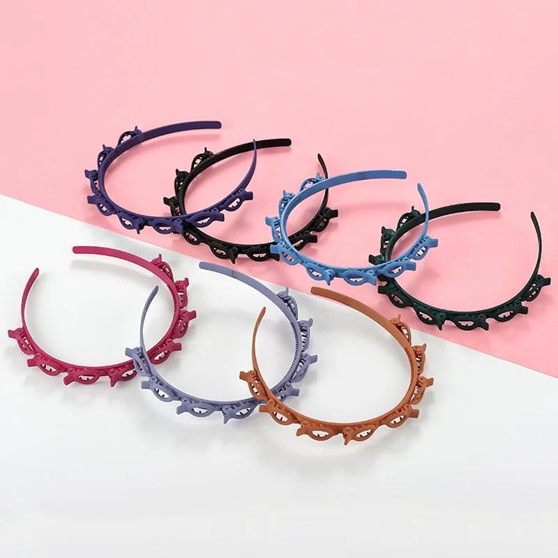 

Hairband Headband Women Sports Hair Band Hoop Metal Hoop Double Bangs Hairstyle Hairpin Hair Accessories Hairstyle Hairpin Solid