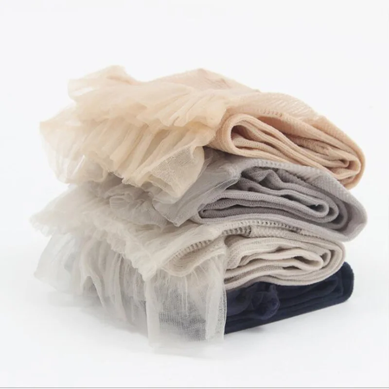 Корейские Бархатные кружевные носки женские прозрачные тонкие короткие до