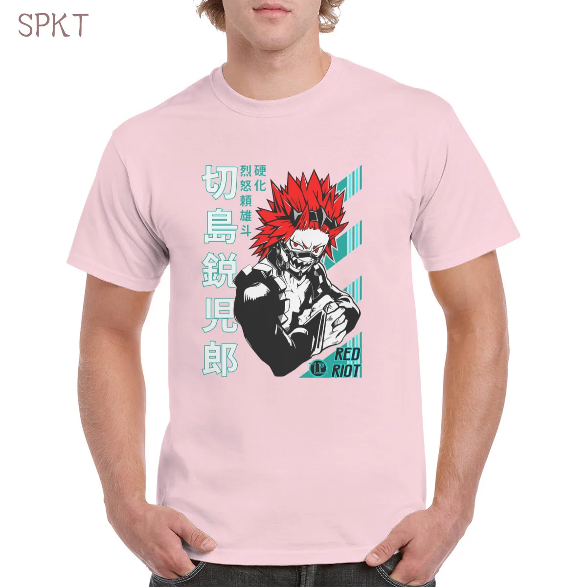 

Eijiro Kirishima Rage hardened 100% Cotton Tshirt Top Harajuku Aesthetic Tshirt Oversized clothes Female/Man