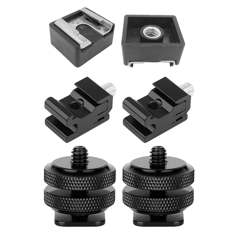 

Hot 2Pcs Flash Hot Shoe Mount Adapter To 1/4 Inch Thread With 4 Pack Camera Combo Pack Hot Shoe Mount Adapter