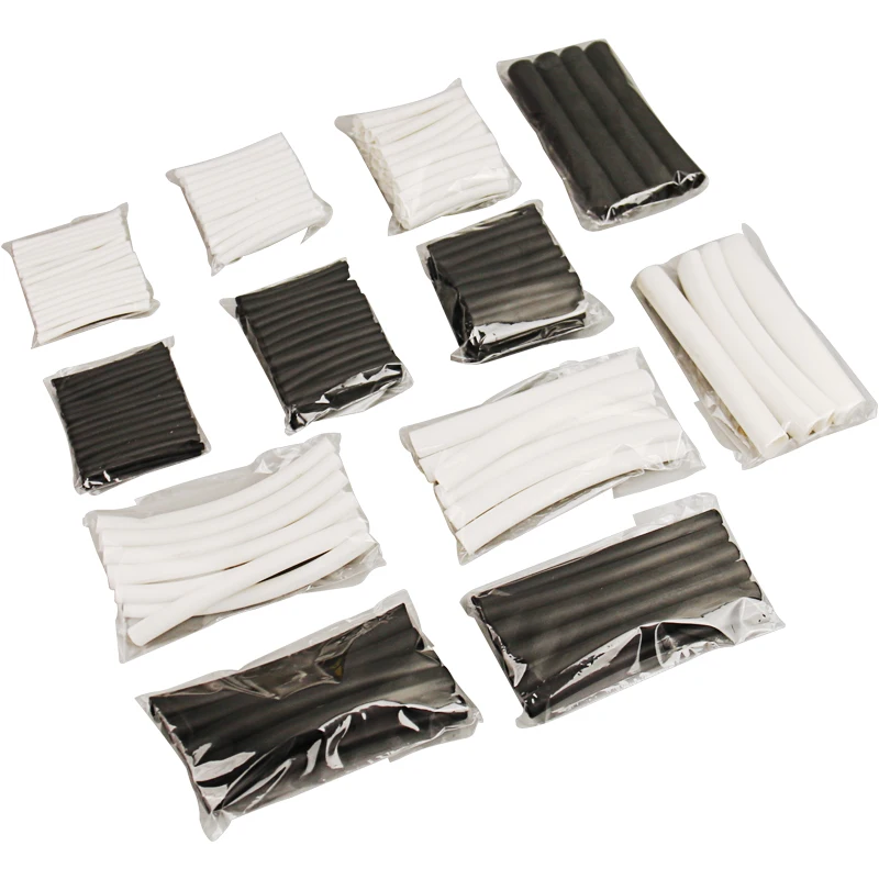 Термоусадочные трубки TOOSN 270 шт. 3:1 белые черные с клеем двойная настенная трубка