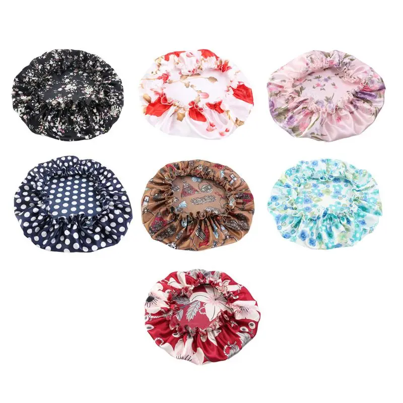 

Детская шелковистая Атласная шапочка Регулируемая Шапочка для сна Ночная тюрбан для девочек детские головные уборы 63HE