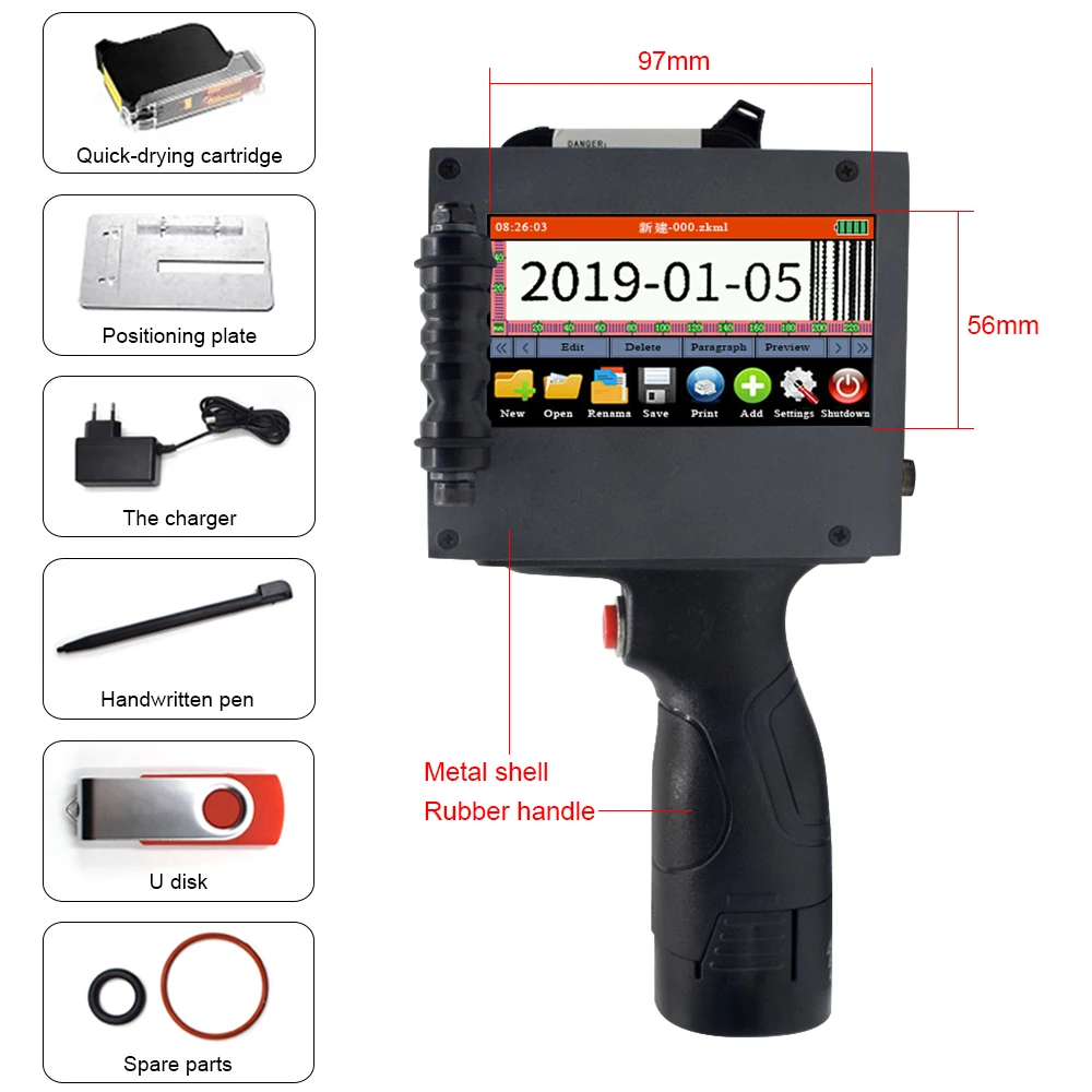 Портативный мини принтер для печати этикеток сенсорный экран Интеллектуальный