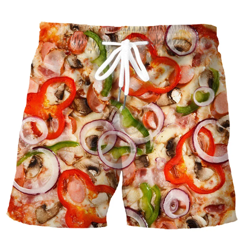 

CLOOCL Men Shorts Gourmet Pizza 3D Print Sports Shorts Fashion Hip Hop Streetwear Casual Beach Shorts Drop Shipping