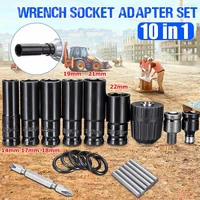 10pcs electric impact wrench hexs socket head set kit drill chuck drive adapter set for electric drill wrench screwdrivers