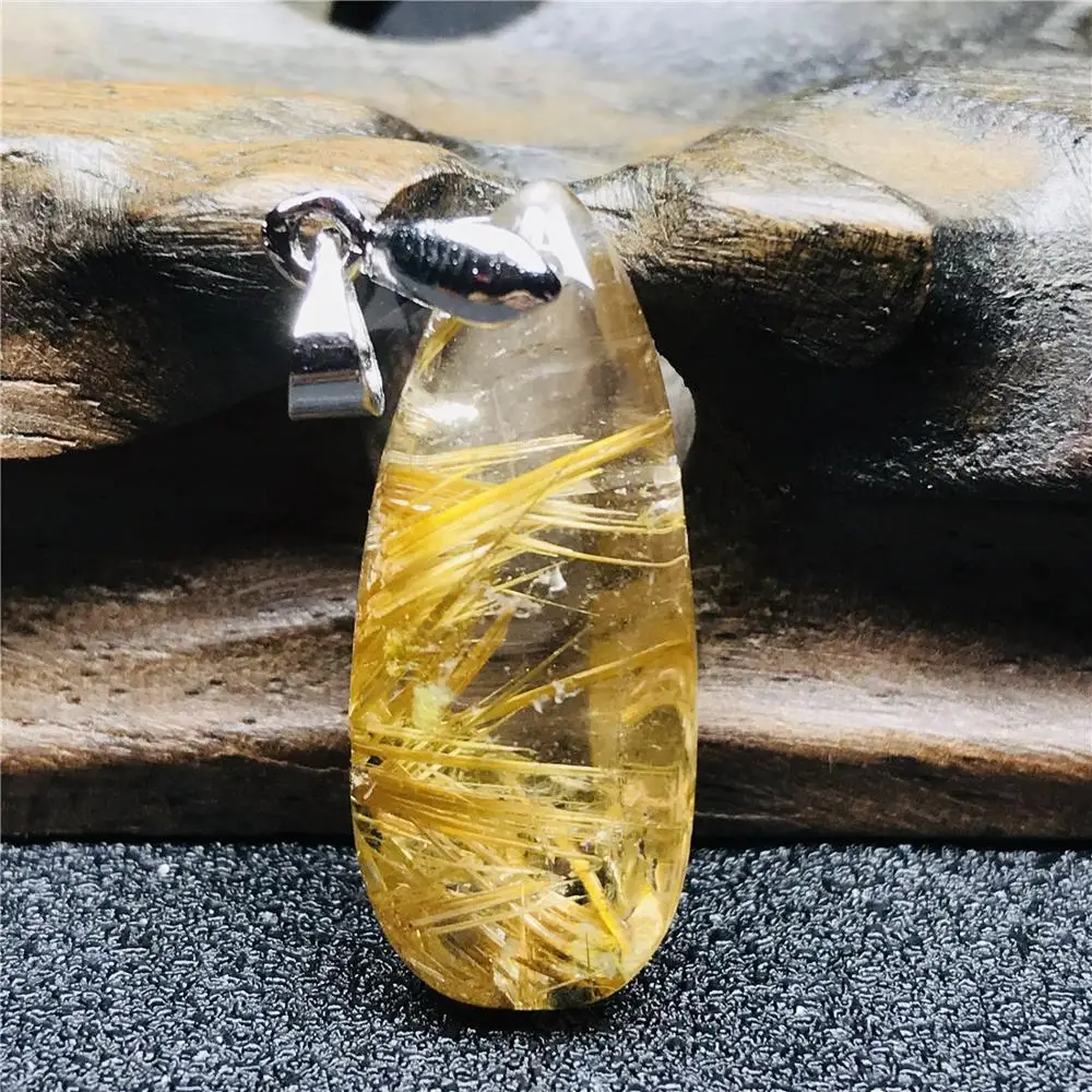 Натуральная Природное золото кулон для обувь мужчин и женщин 27x11x8 мм Титан с