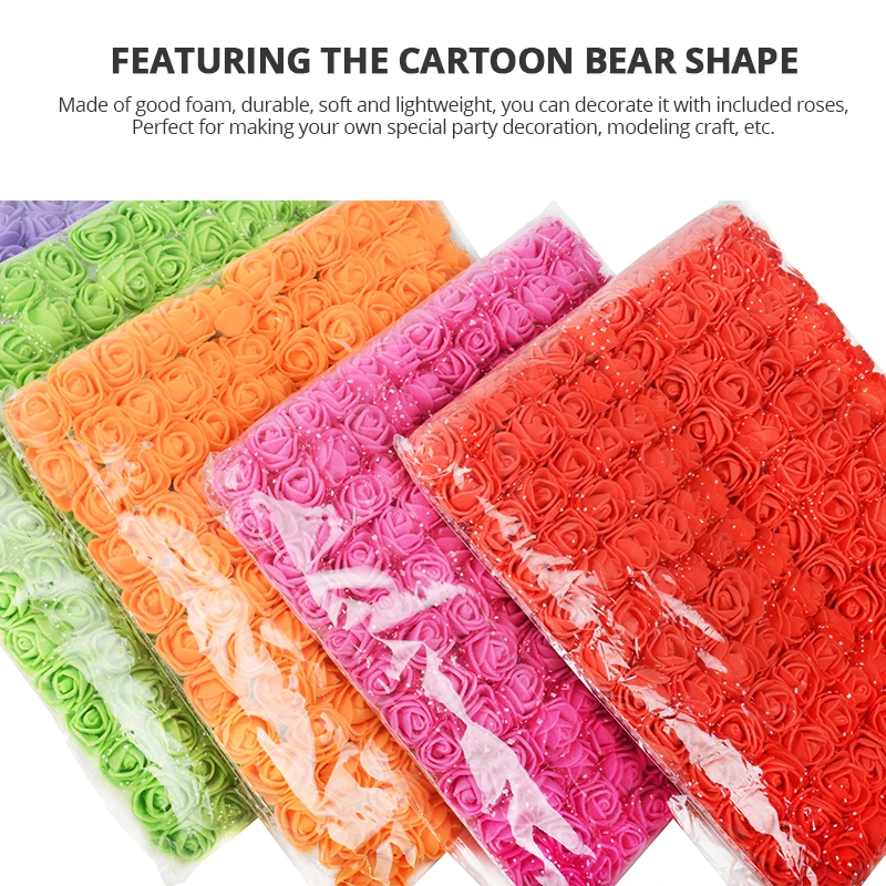 144 шт./лот искусственный цветок 2 см кружевная пена роза букет для свадьбы