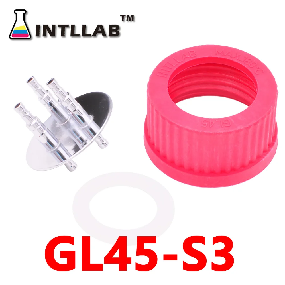 [INTLLAB] GL закручивающаяся крышка из твердого полипропилена синяя GL 45 крышка s с внутренними формованными уплотнительными кольцами, максимальная температура 180 °C - Цвет: GL45-S3
