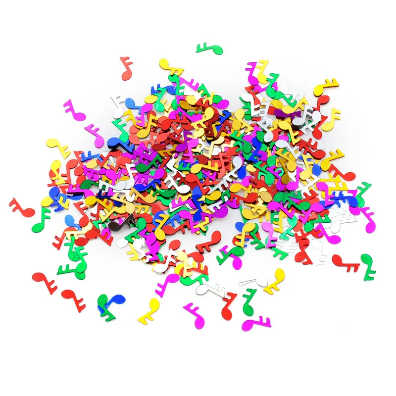 30 г/пакет Красочные Музыкальные ноты Любовь Сердце Форма Блеск Блестки стол