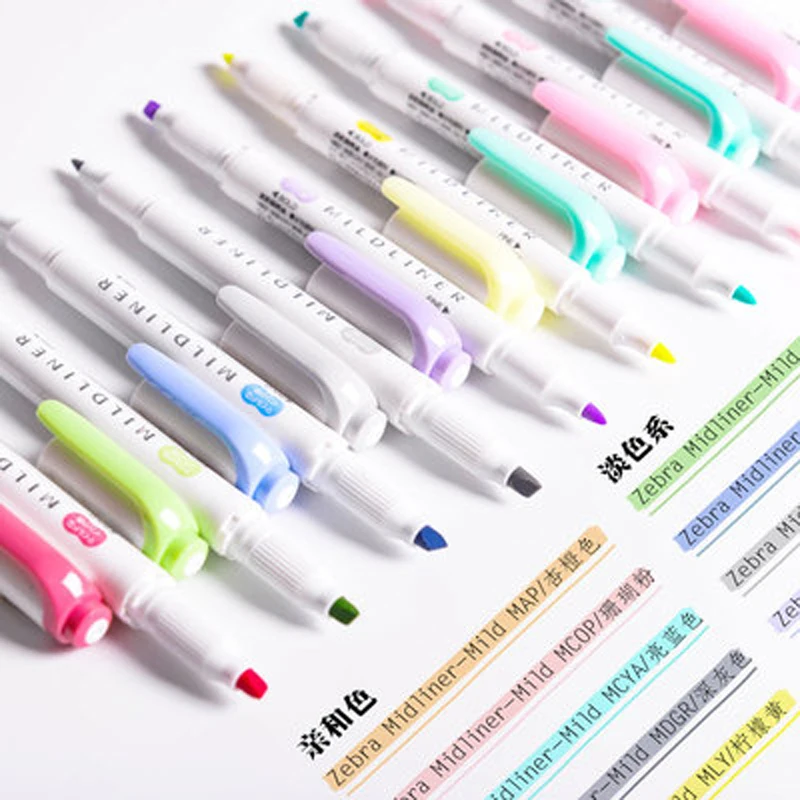 5 шт./лот хайлайтер с принтом зебры для офиса и школы двусторонний круглый носок |