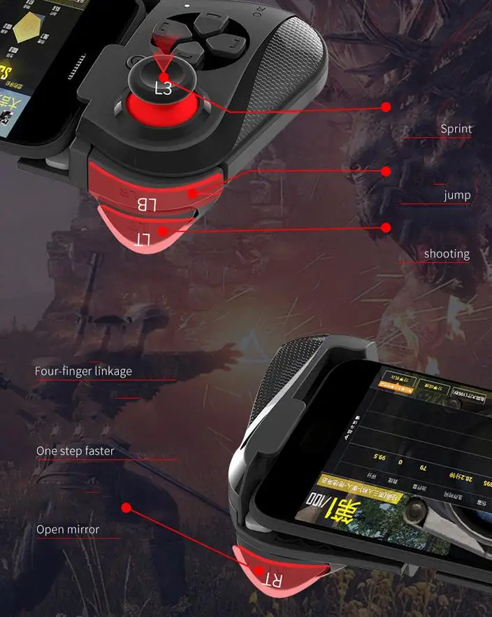 Новый геймпад для Pubg контроллер IPhone Android мобильный телефон игра шутер триггер