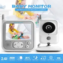 VB607 Wireless Baby Monitor 3.2 Inch LCD IR Night Vision 2Way Talk 8 Lullabies Temperature Monitor Video Nanny Radio Baby Camera