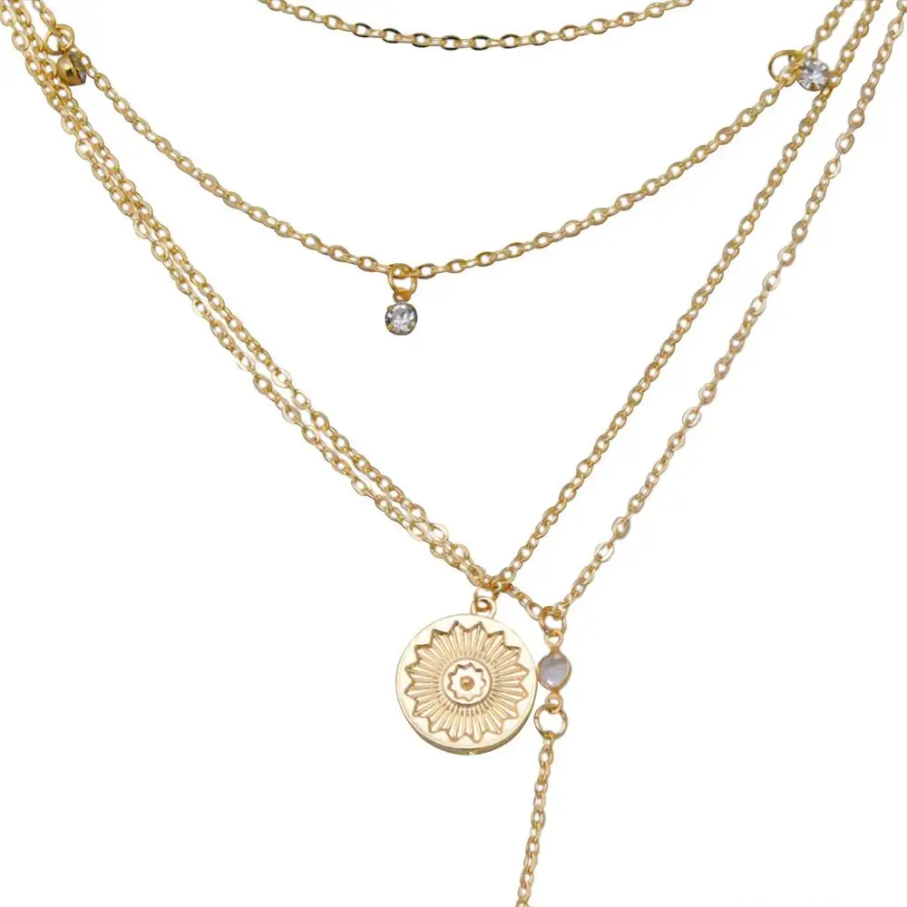 Богемные многослойные ожерелья в форме сердца бабочки для женщин Винтажная