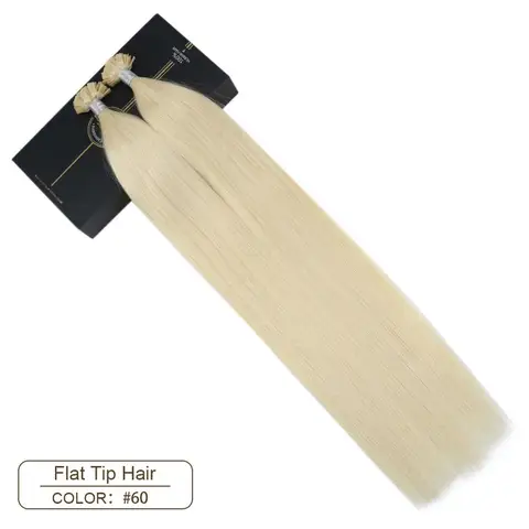 Ugeat Человеческие волосы для наращивания прямые 50г