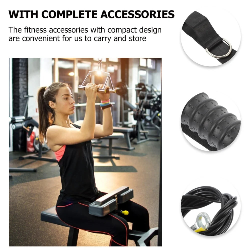 

1 Set of Tricep Pulling Rope Down Cable Machine Attachment Pulley System