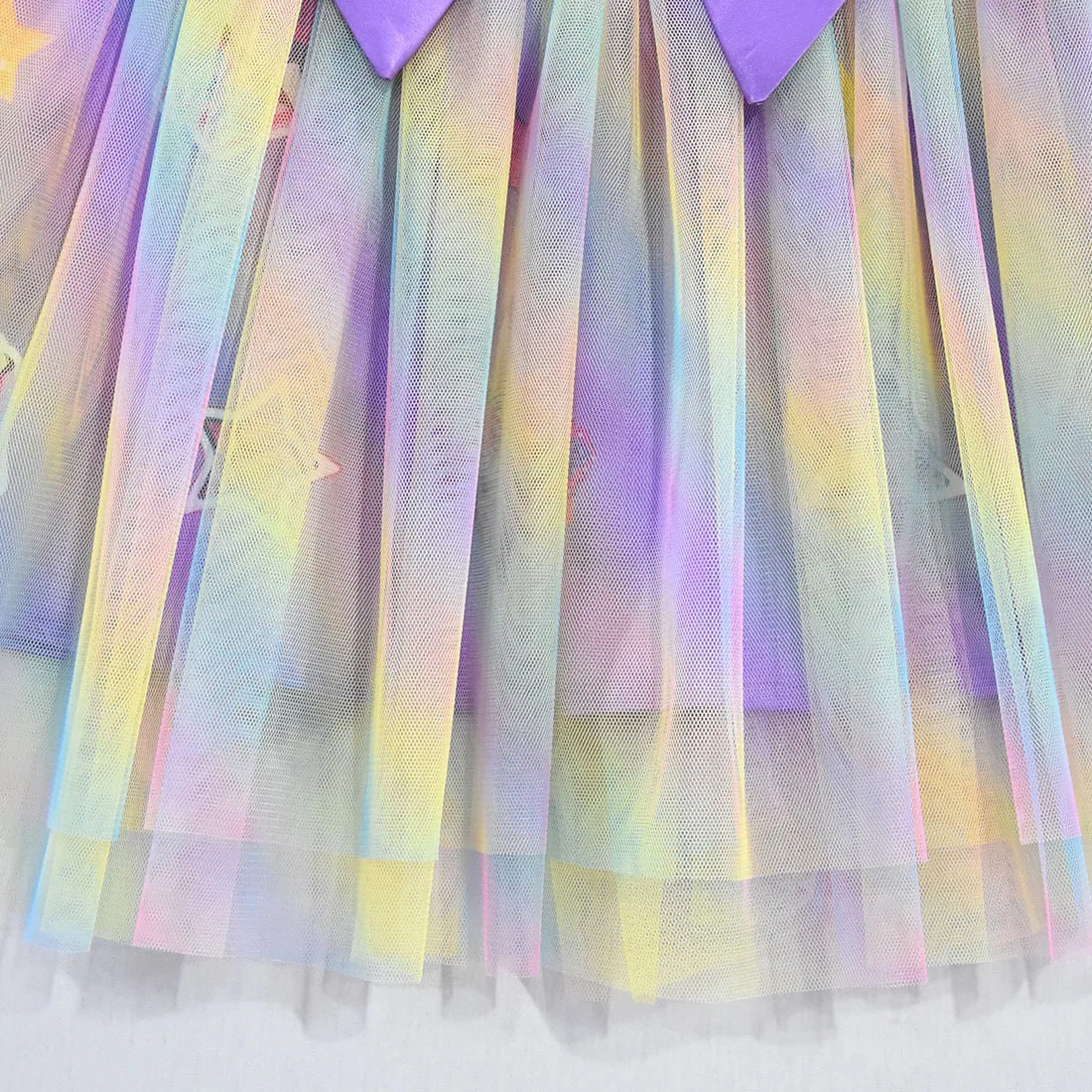 

JoJo Siwa Girls Kid Ball Gown Princess Dress Bowknot Cute Rainbow Party Birthday Gift Cosplay Costume Clothes Hair bow