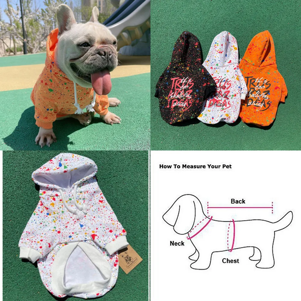 

Dog Hoodies Spring Autumn Pet Dog Clothes Sweatshirt Pomeranian Poodle Bichon Schnauzer Pug French Bulldog Corgi Clothing Coat