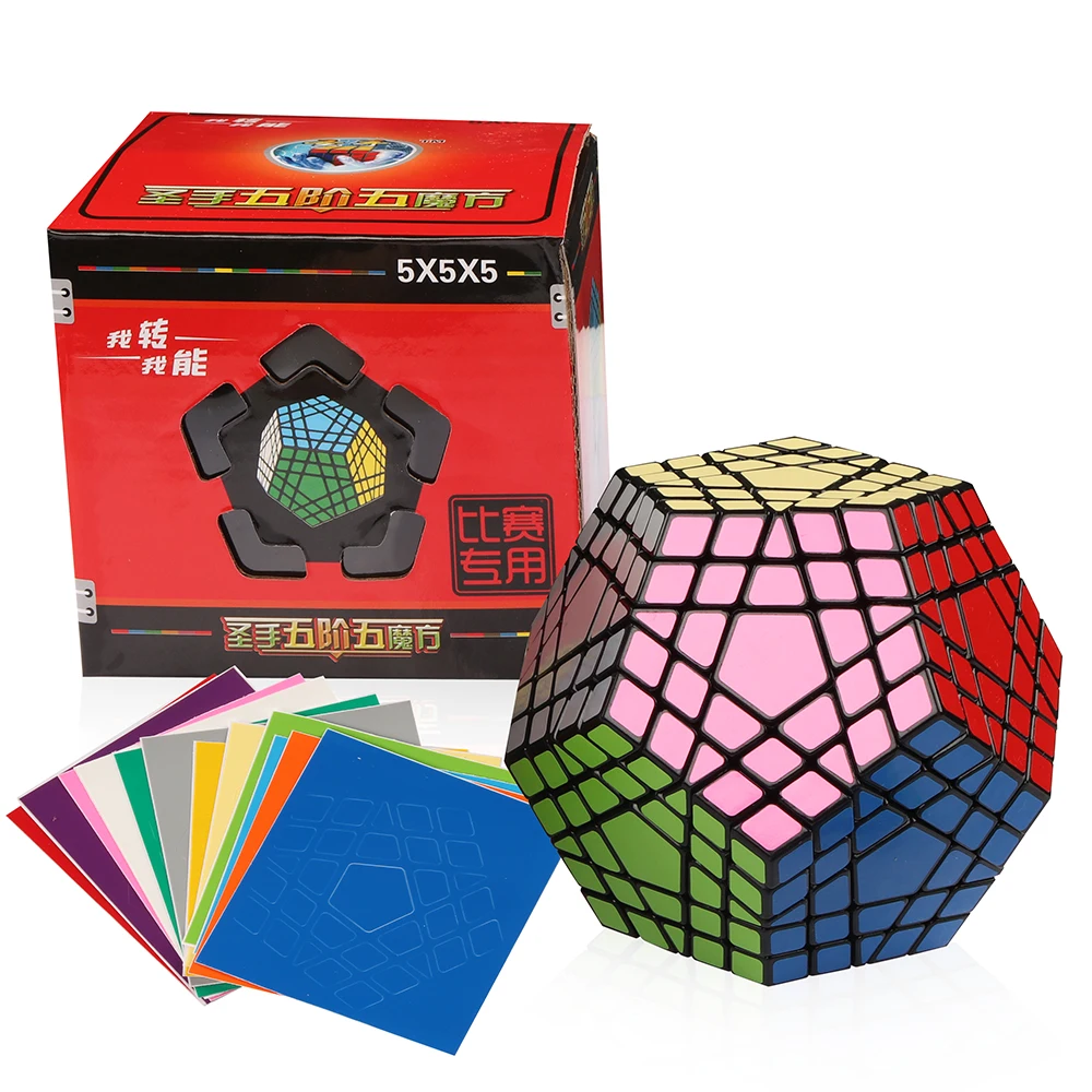 

Coogam Shengshou 5x5 Megaminx Magic Cube Gigaminx Speed Cube Professional Puzzle Cube for Competition Black Cube for Kids Adult