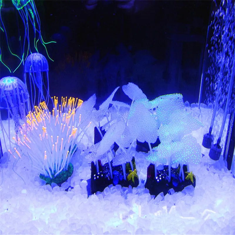 6 шт. аквариумная Медуза украшения светящаяся световой эффект аквариум