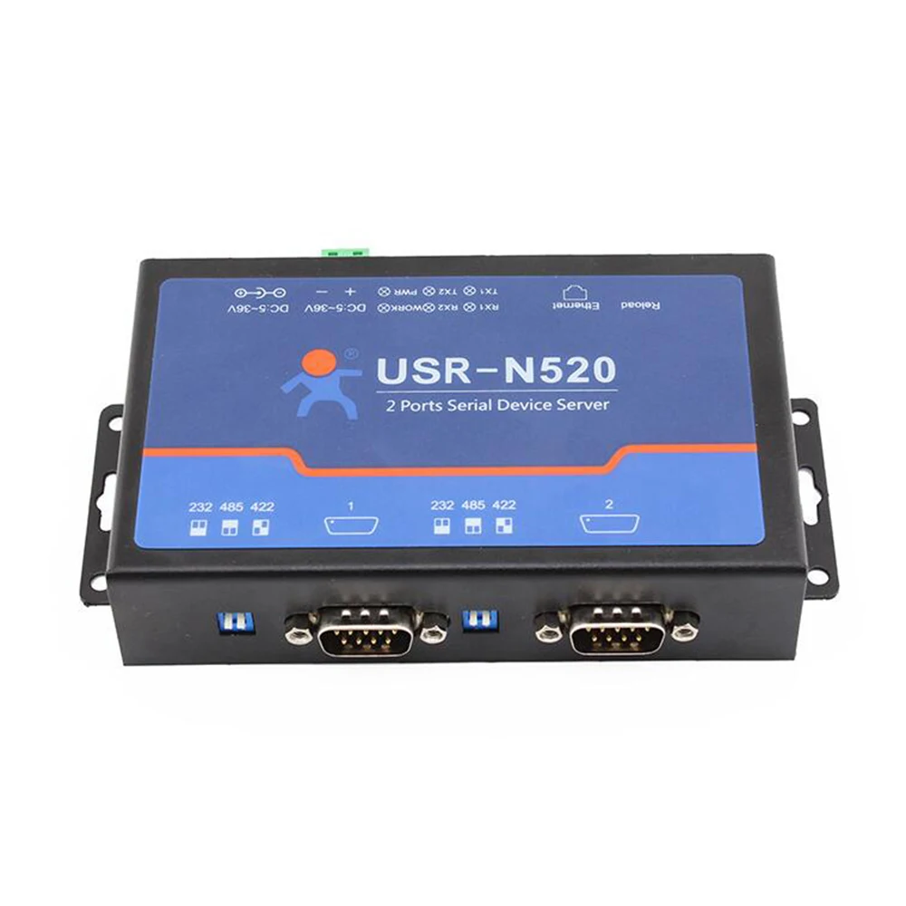 Промышленный 2 последовательный порт RS232 RS485 для Ethernet TCP/IP-конвертера |