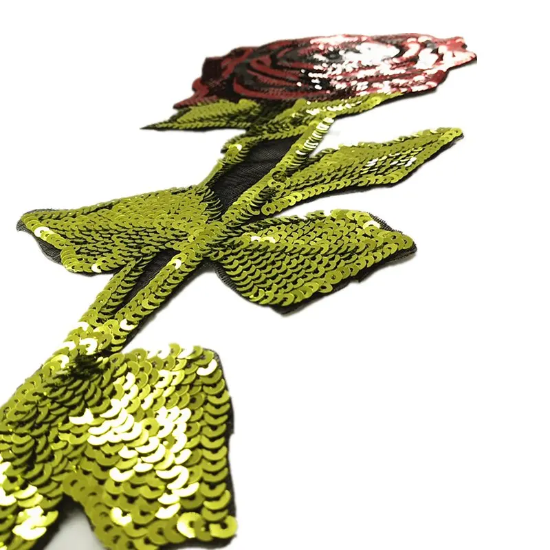 1 шт. Новое поступление пайетки розы цветочные патчи растения железные для одежды