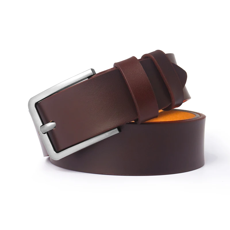 Мужской ремень из натуральной бычьей кожи классический винтажный с пряжкой 2019 |