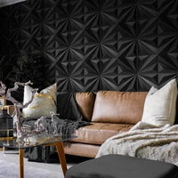 50x50cm plastic 3d wall panels star textured black for living room bedroom tv background ceiling pack of 12 tiles
