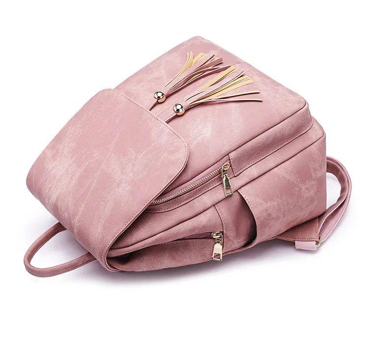 Рюкзак женский роскошный кожаный рюкзак для девочек Школьный рюкзак многофункциональный высококачественный рюкзаки Молодежные рюкзаки с кисточкой