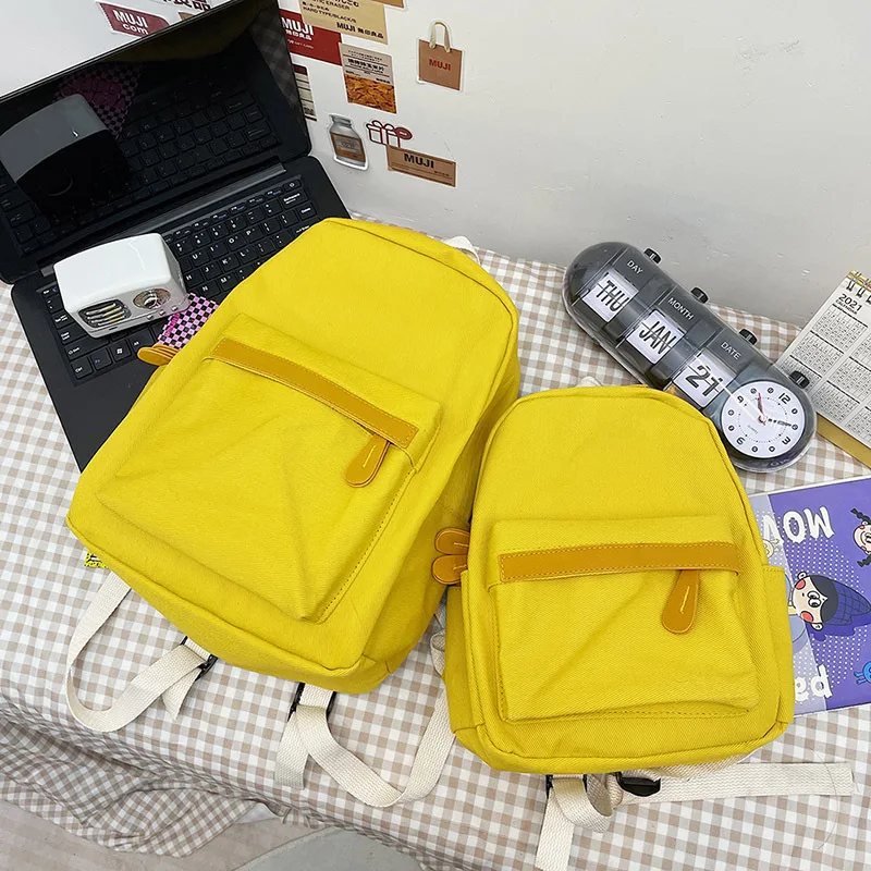 

Japanese Retro Harajuku Literary Casual Girl Student Solid Color School Bag College Style Backpack Female