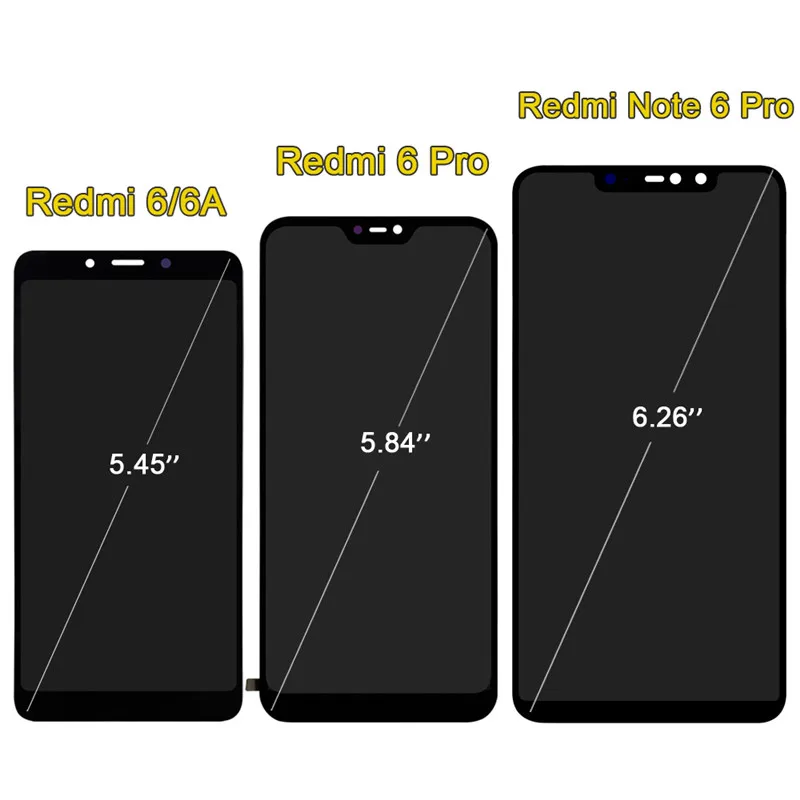 ЖК дисплей с сенсорным экраном и дигитайзером в сборе для XiaoMi Redmi Note 6 Pro/Redmi 6A/Redmi