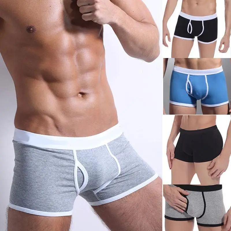 

Men's Boxer Briefs, Pure Cotton, Cotton, Sexy U-Convex Korean Boxer Shorts, Trend Line,Private Gift For Boyfriend, Husband
