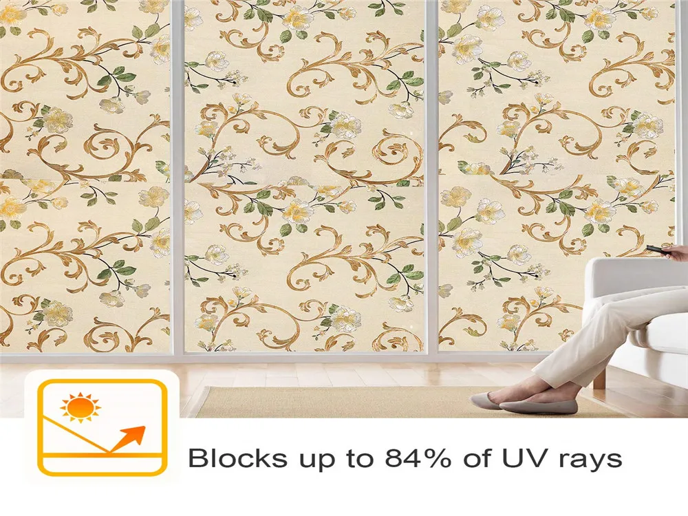 WXSHSH 3D декоративное стекло оконное наклейка, виниловые самоклеющиеся оконные тонированные пленки, витражное окно, стеклянные пленки для домашнего офиса