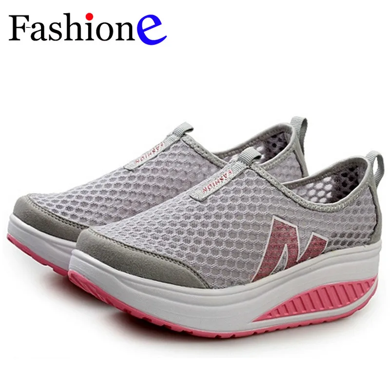 Женские дышащие кроссовки летние женские тонкие туфли на танкетке женская обувь