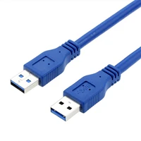 super speed usb 3 0 standard a male to male data charger cable blue color
