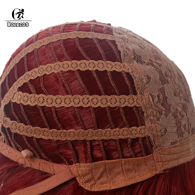 

ROLECOS Game Twisted Wonderland Cosplay Wigs Riddle Rosehearts Costume Wigs Women Halloween Short Red Wigs Free Wig Cap
